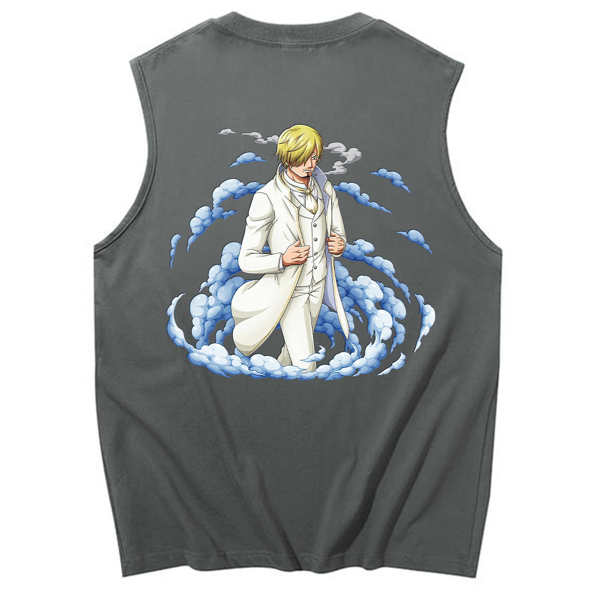 （画像用） ワンピース サンジ ONE PIECE Sanji コットン100％タンクトップ（背面プリント）